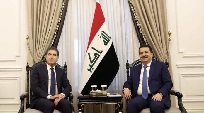 PM Mohammed Al-Sudani and Kurdistan region President Nechirvan Barzani Meet on National Matters