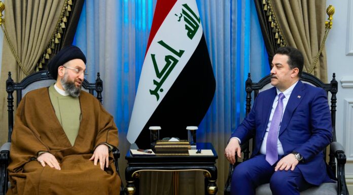 PM Mohammed Shia Al-Sudani and Sayyid Ammar Al-Hakim Emphasize Importance of Political Unity and Government Support