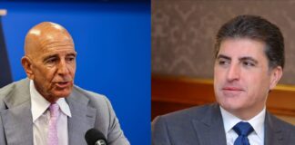 President of Kurdistan Region Nechirvan Barzani’s Call for Dialogue in Syria Backed by US Envoy Tom Barrack in Phone Call