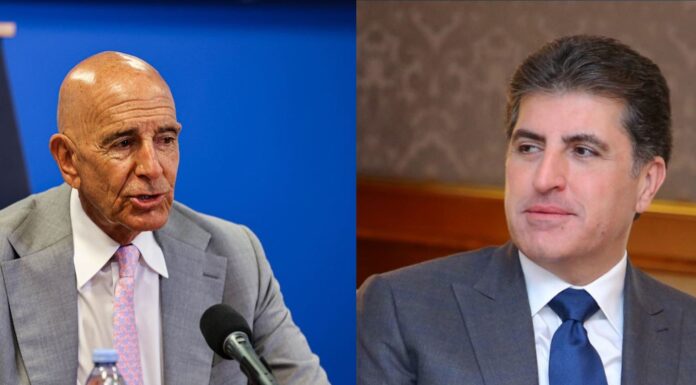 President of Kurdistan Region Nechirvan Barzani’s Call for Dialogue in Syria Backed by US Envoy Tom Barrack in Phone Call