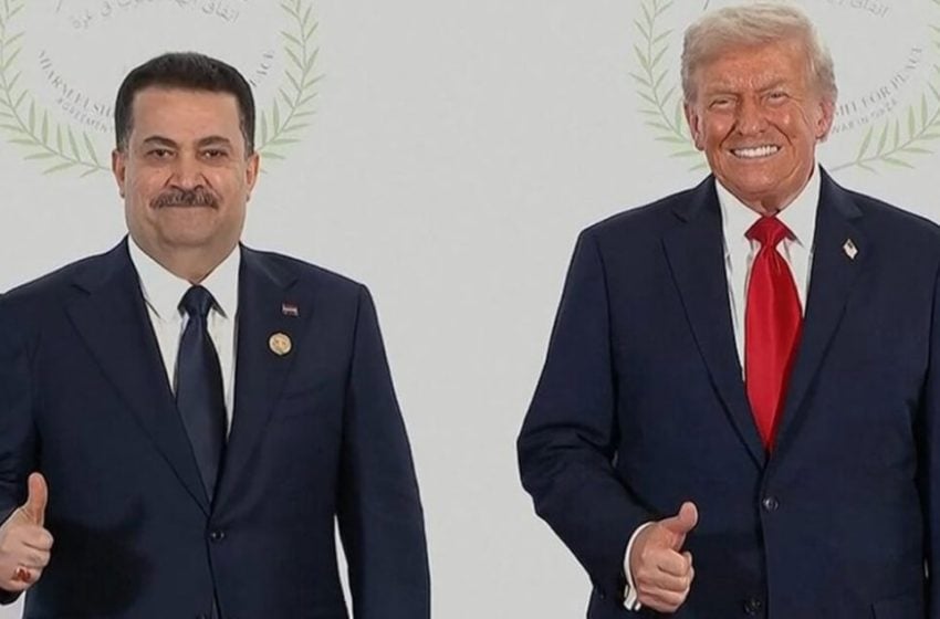 Iraqi-Prime-Minister-Mohammed-Shia-al-Sudani-and-US-President-Donald-Trump-at-the-Sharm-el-Sheikh-Peace-Summit-850x560