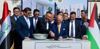 Fuad Hussein Lays Foundation Stone for New Palestinian Embassy in Baghdad