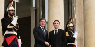 France’s President Emmanuel Macron Calls for Immediate Ceasefire in Syria with Nechirvan Barzani
