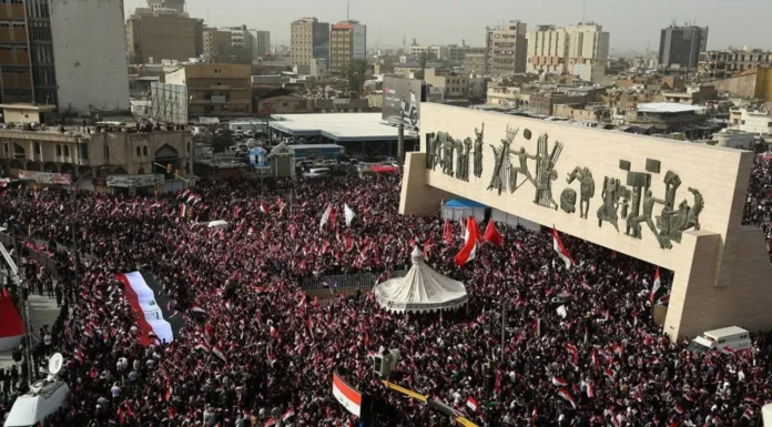 Sadr Supporters Rally in Baghdad Against U.S.-Israel War
