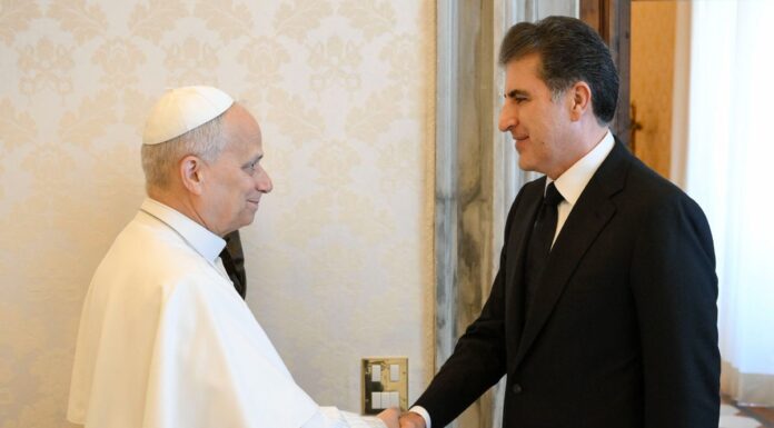 Kurdistan Region President Nechirvan Barzani Meets Pope Leo XIV in Vatican, Discusses Coexistence and Future Visit