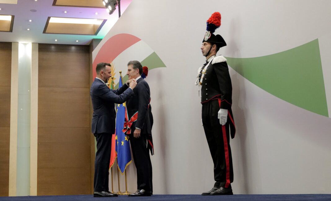 Italy awards highest state honor to Kurdistan Region President Nechirvan Barzani